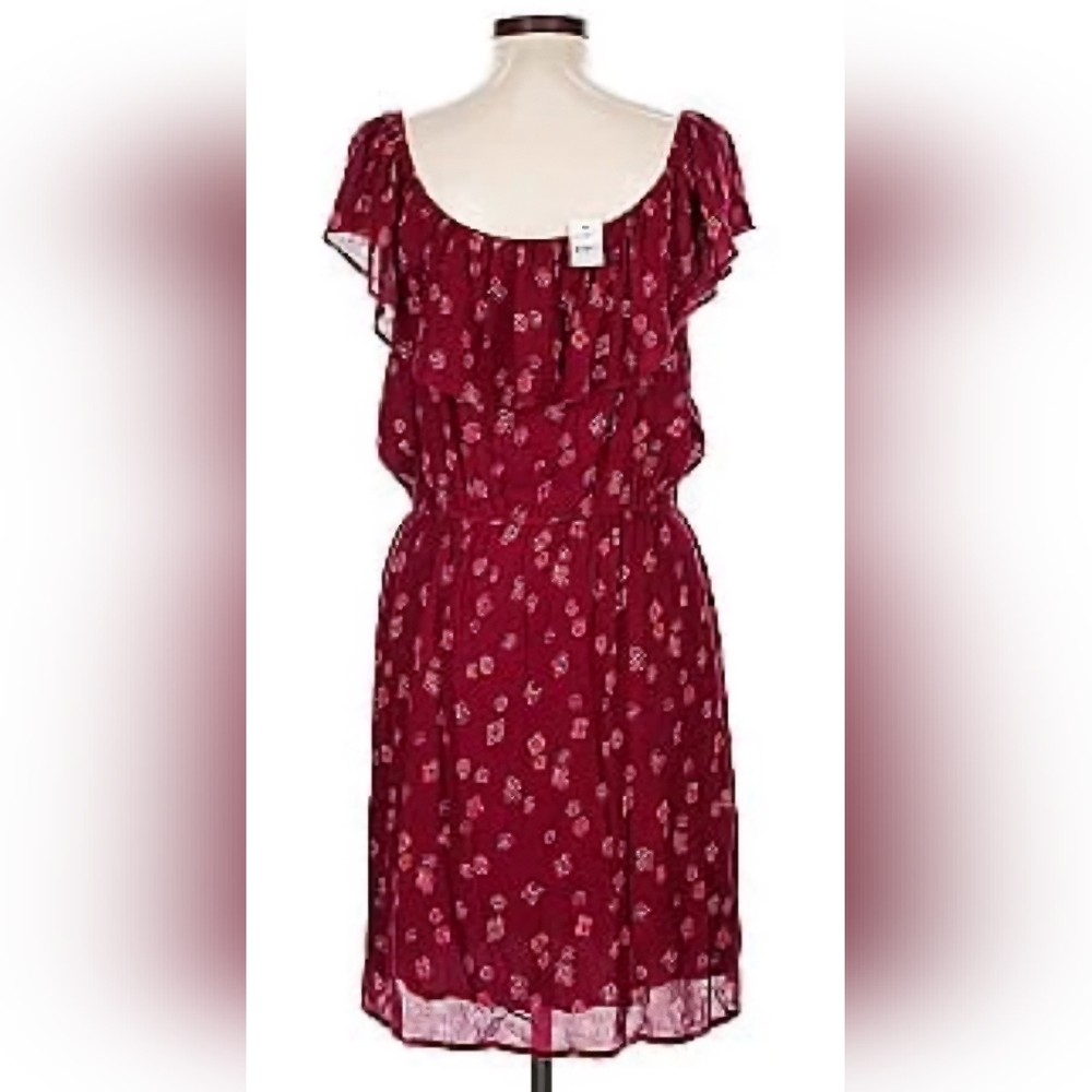 Loft Outlet sundress in merlot print Size M P2P 19" X 33" Long NWT